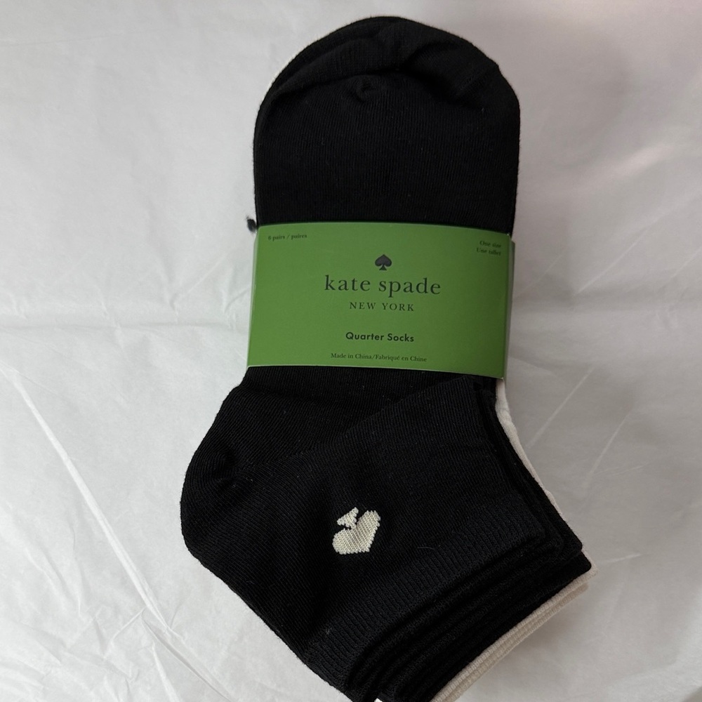 Kate Spade socks bundle of 6 pairs ONE SIZE
